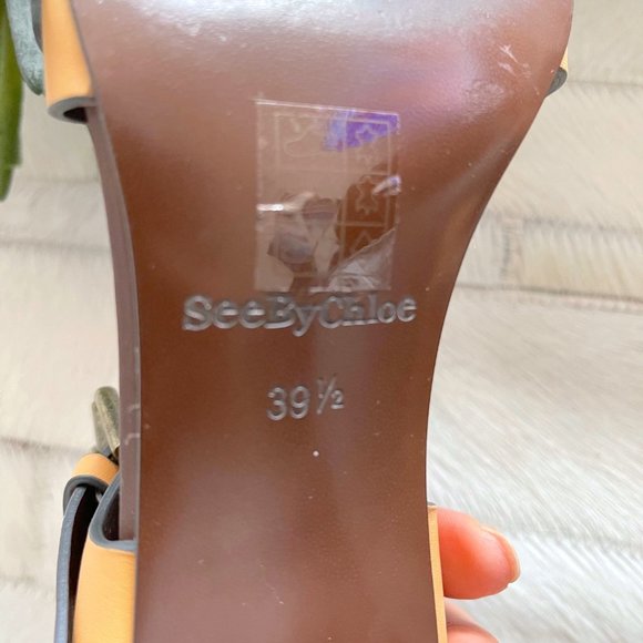 See by Chloé Leather Romy Sandals in Tan - Picture 15 of 16